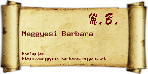 Meggyesi Barbara névjegykártya