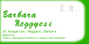 barbara meggyesi business card